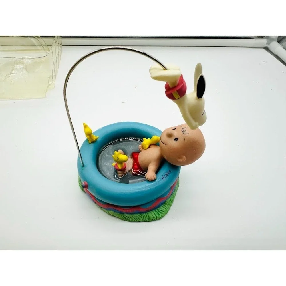 Rare Hallmark Peanuts Gallery Great Times Charlie Brown Snoopy Figurine Box COA